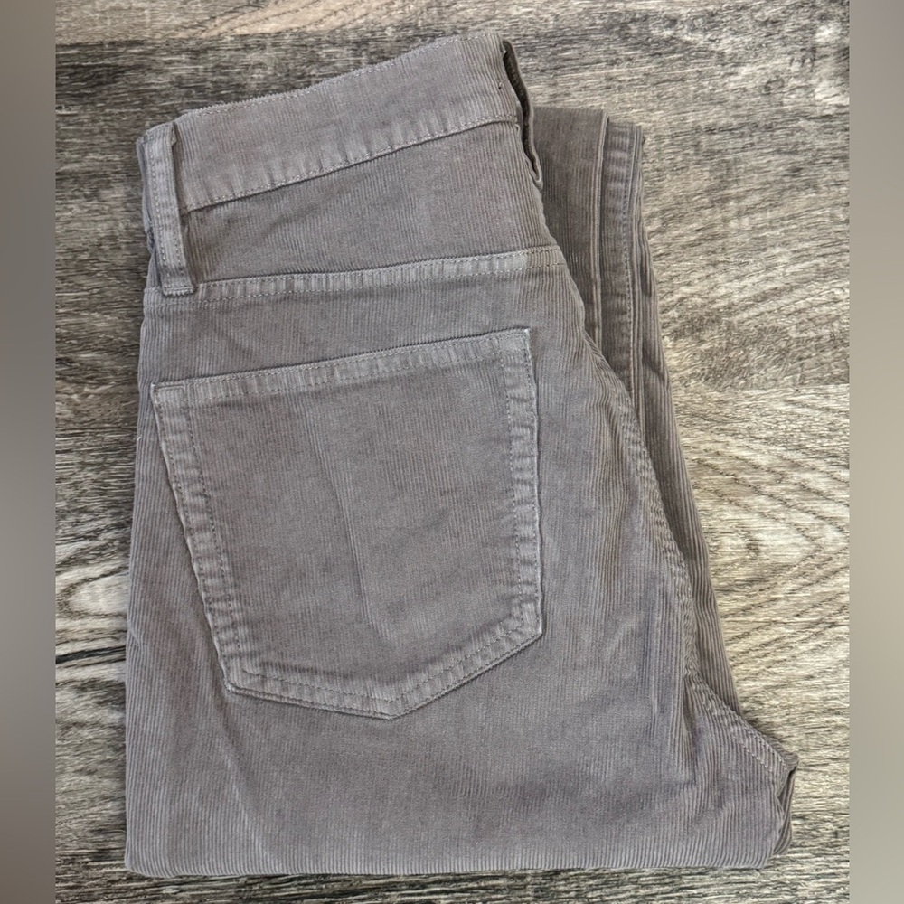 J Crew Woman’s Vintage Slim Straight Corduroy Gray Pants
